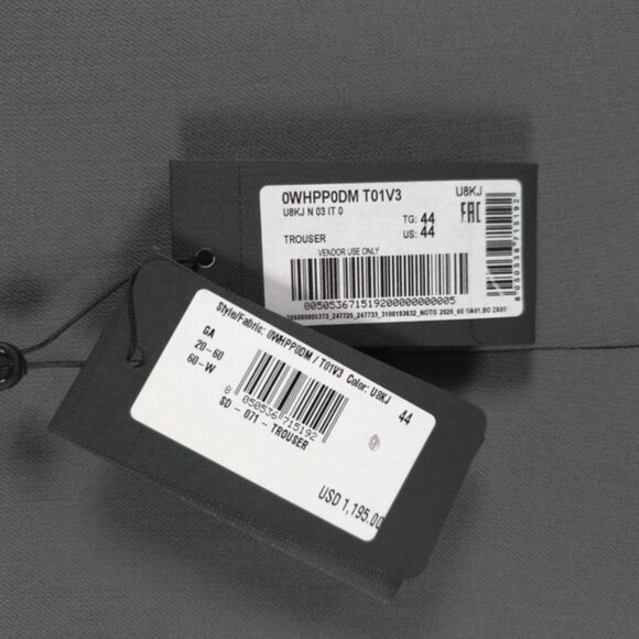 NWT GIORGIO ARMANI‎ MADE IN ITALY 🇮🇹 VIRGIN WOOL Trousers Pockets Zip Hem 44 - Picture 13 of 15